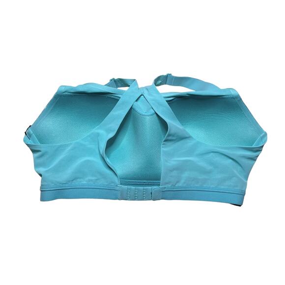 Victoria's Secret Incredible Max Sweat On Point Sports Bra Water Print Blue 36D - Picture 2 of 4